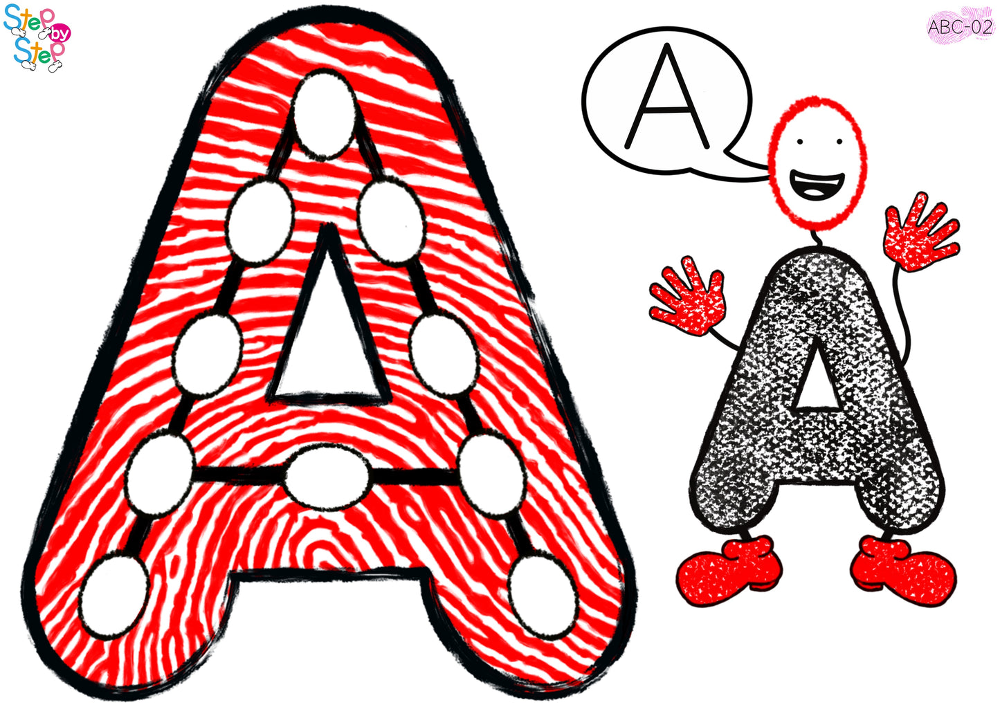 ABC Alphabet Flashcards (Finger Steps)
