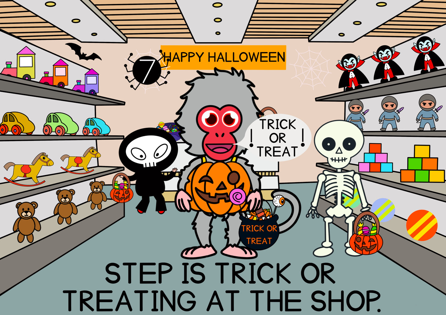Step is Trick or Treating - Step by Step English School
